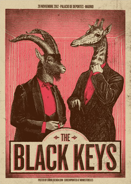 Black Keys London 2012 Repro Tour Poster 